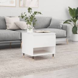 Berkfield Home Modern Coffee Table White 50x46x50 cm Engineered Wood - Size: 50 x 46 x 50 cm - thumbnail 2