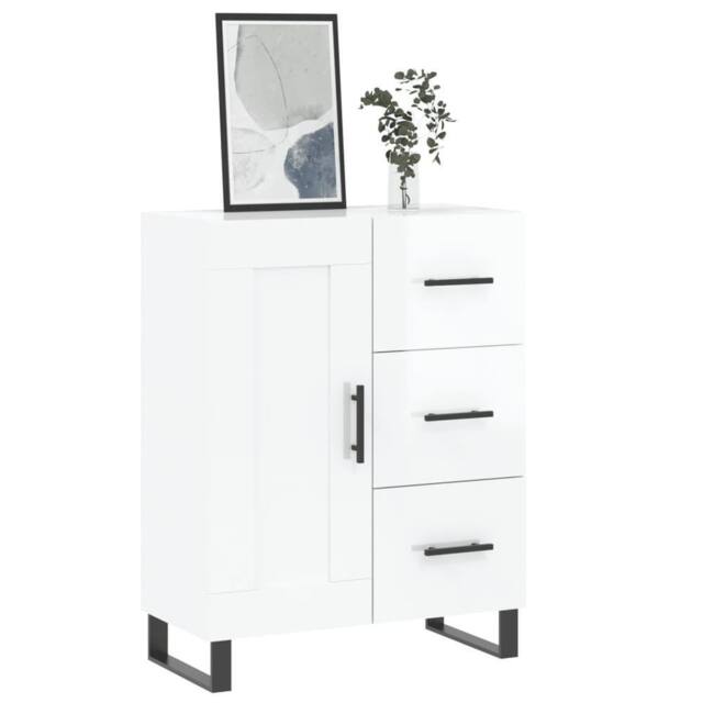 Berkfield Home Sideboard High Gloss White 69.5x34x90 cm Engineered Wood - image 1
