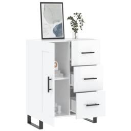 Berkfield Home Sideboard High Gloss White 69.5x34x90 cm Engineered Wood - thumbnail 4