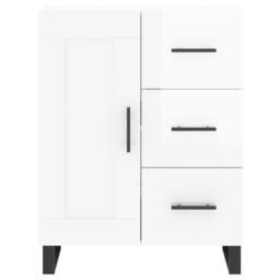 Berkfield Home Sideboard High Gloss White 69.5x34x90 cm Engineered Wood - thumbnail 5