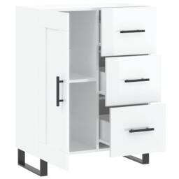 Berkfield Home Sideboard High Gloss White 69.5x34x90 cm Engineered Wood - thumbnail 6