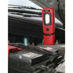 Loops Lightweight Swivel Inspection Light - 3W COB & 1W SMD LED - Rechargeable - Red - thumbnail 3