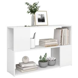 Berkfield Home Decorative Book Cabinet White 100x24x63 cm Engineered Wood - Size: 100 x 24 x 63 cm - thumbnail 5