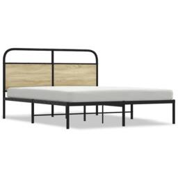 Berkfield Home Bed Frame Without Mattress 150x200 cm King Size Sonoma Oak Wood in Brown - thumbnail 2