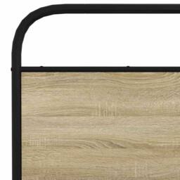 Berkfield Home Bed Frame Without Mattress 150x200 cm King Size Sonoma Oak Wood in Brown - thumbnail 8