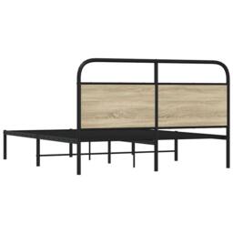 Berkfield Home Bed Frame Without Mattress 150x200 cm King Size Sonoma Oak Wood in Brown - thumbnail 7