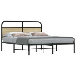 Berkfield Home Bed Frame Without Mattress 150x200 cm King Size Sonoma Oak Wood in Brown - thumbnail 1