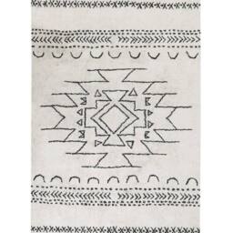 Wyld and Coco Off White and Black Hand-Tufted Cotton Rug 140 x 200 cm - Size: 140 cm x 200 cm - thumbnail 2
