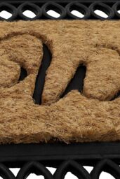 JVL Orana Embossed Rubber Tuffscrape Coir Doormat 40x70cm in Natural - Size: 40 cm x 70 cm - thumbnail 3