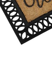 JVL Orana Embossed Rubber Tuffscrape Coir Doormat 40x70cm in Natural - Size: 40 cm x 70 cm - thumbnail 4