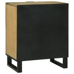 Berkfield Home Bedside Cabinet 50x33x60 cm ‚Äì Solid Mango Wood in Brown - Size: 50 x 33 x 60 cm - thumbnail 5