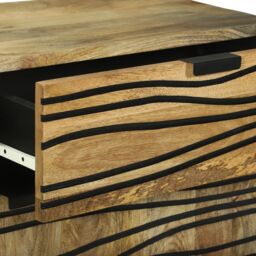 Berkfield Home Bedside Cabinet 50x33x60 cm ‚Äì Solid Mango Wood in Brown - Size: 50 x 33 x 60 cm - thumbnail 7