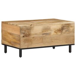 Berkfield Home Coffee Table 80x50x40 cm Solid Wood Mango in Brown - Size: 80 x 50 x 40 cm - thumbnail 5