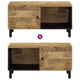 Berkfield Home Coffee Table 80x50x40 cm Solid Wood Mango in Brown - Size: 80 x 50 x 40 cm - thumbnail 6