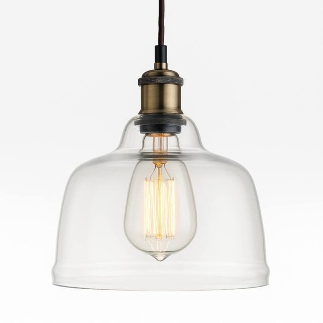 CGC Lighting Honey Clear Glass Dome Diner Lampshade - image 1