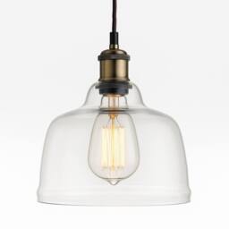 CGC Lighting Honey Clear Glass Dome Diner Lampshade - thumbnail 1