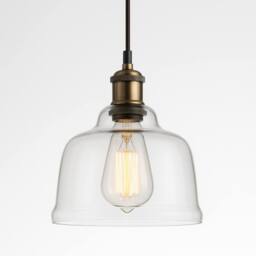 CGC Lighting Honey Clear Glass Dome Diner Lampshade - thumbnail 2
