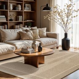 Livabliss Mirage-Cottage Tan Black Fringe Jute-Look In- & Outdoor Rug in Beige - Size: 160 cm x 215 cm - thumbnail 7