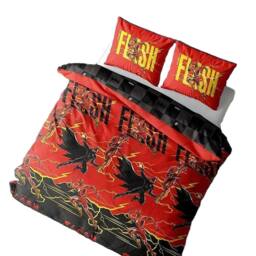 Flash Reversible Duvet Set in Black - Size: Single - thumbnail 4