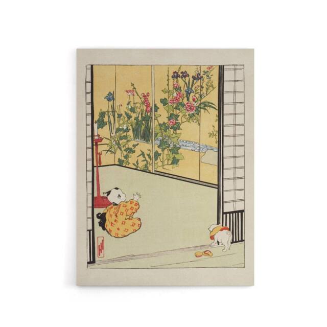 "Artery8 Helen Hyde Japanese Home Interior Decoration Canvas Wall Art Print - Size: W12"" x H16""" - image 1