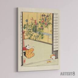 "Artery8 Helen Hyde Japanese Home Interior Decoration Canvas Wall Art Print - Size: W12"" x H16""" - thumbnail 2