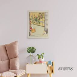 "Artery8 Helen Hyde Japanese Home Interior Decoration Canvas Wall Art Print - Size: W12"" x H16""" - thumbnail 3