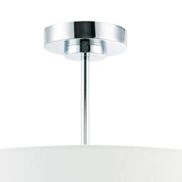 Happy Homewares Traditional Chandelier Semi Flush Ceiling Light with Linen Shade in Silver - thumbnail 4