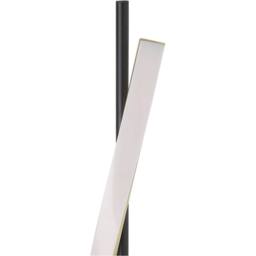 Loops Stylish Black & Brushed Brass LED Floor Lamp for Modern Interiors - thumbnail 5