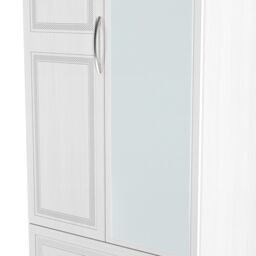 Ready Assembled 2 U Oxford 2 Door 2 Drawer Mirrored Wardrobe (Ready Assembled) in White - thumbnail 5