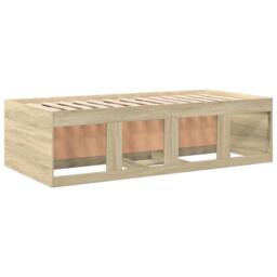 Berkfield Home Daybed with Drawers without Mattress Sonoma Oak 90x190 cm Single in Light Brown - thumbnail 6