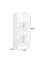Living and Home White 3 Tier Corner Shelf Unit Freestanding Small Corner Shelves - thumbnail 6