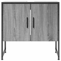 Berkfield Home Bathroom Sink Cabinet Grey Sonoma 60x33x60 cm Engineered Wood - Size: 60 x 33 x 60 cm - thumbnail 5