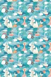 Hoopla Walls Ships Ahoy 10m Matt Wallpaper in Blue - thumbnail 3