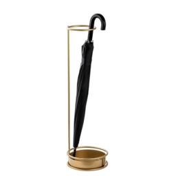 CALICOSY Umbrella Stand With Circular Base In Gold-Tone Metal, H75cm in Gold - thumbnail 6