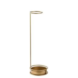 CALICOSY Umbrella Stand With Circular Base In Gold-Tone Metal, H75cm in Gold - thumbnail 1