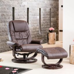 Artemis Home Burdell Swivel Recliner in Brown - thumbnail 1