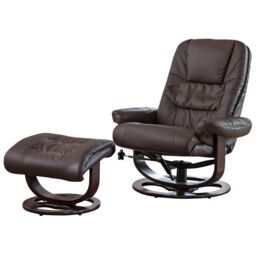 Artemis Home Burdell Swivel Recliner in Brown - thumbnail 2