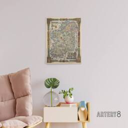 "Artery8 Map Color Text 1936 Story Ireland Canvas Wall Art Print - Size: W18"" x H24""" - thumbnail 3