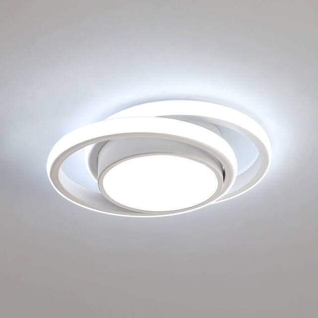 Goeco LED Ceiling Light 32W 6500K Modern Round Design for Bedroom Bathroom in White - image 1