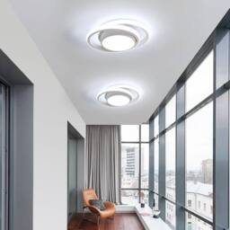 Goeco LED Ceiling Light 32W 6500K Modern Round Design for Bedroom Bathroom in White - thumbnail 9