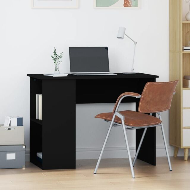 Berkfield Home Desk Black 100x55x75 Engineered Wood - image 1