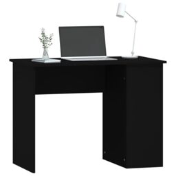 Berkfield Home Desk Black 100x55x75 Engineered Wood - thumbnail 3