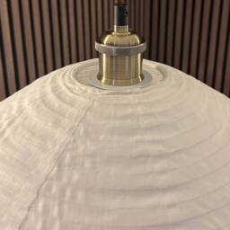 CGC Lighting Selma Linen Large Bell Shape Easy Fit Hand Made Lampshade in White - thumbnail 6