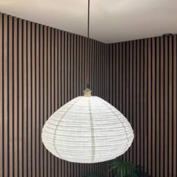 CGC Lighting Selma Linen Large Bell Shape Easy Fit Hand Made Lampshade in White - thumbnail 5