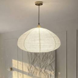 CGC Lighting Selma Linen Large Bell Shape Easy Fit Hand Made Lampshade in White - thumbnail 2
