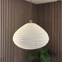 CGC Lighting Selma Linen Large Bell Shape Easy Fit Hand Made Lampshade in White - thumbnail 3