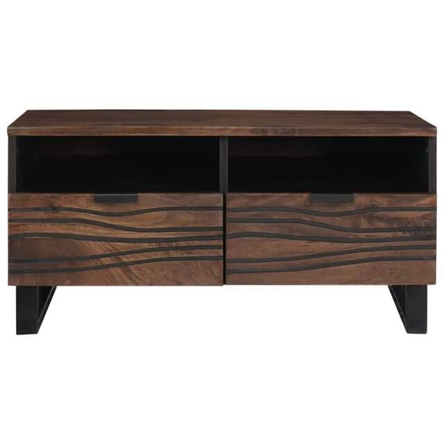 Berkfield Home Modern Coffee Table 80x54x40 cm in Solid Mango Wood in Brown - Size: 80 x 54 x 40 cm - image 1