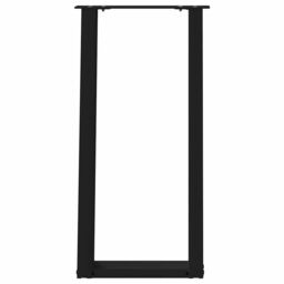 Berkfield Home Console Table Legs U-Shaped 2 pcs Black 28x(72-73) cm Steel - thumbnail 5
