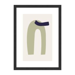 nielsen Velino Picture Frame A2 - Glass Front & Abstract Poster Print in Black - thumbnail 1