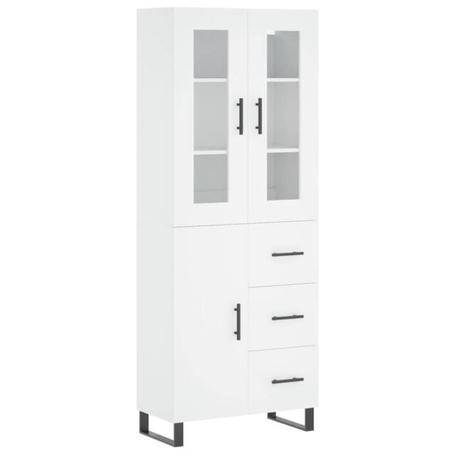 Berkfield Home Highboard White 69.5x34x180 cm Engineered Wood - image 1